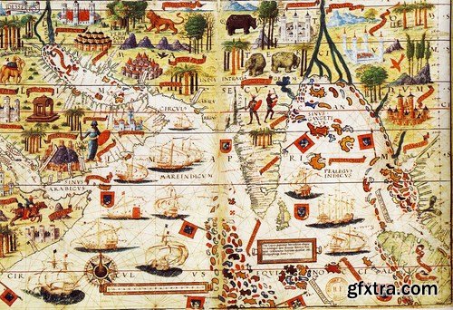 Vintage map 1,25 x UHQ JPEG