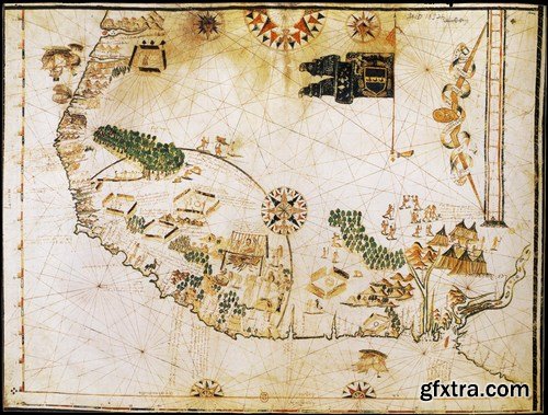 Vintage map 1,25 x UHQ JPEG