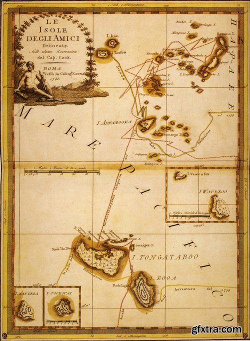 Vintage map 1,25 x UHQ JPEG