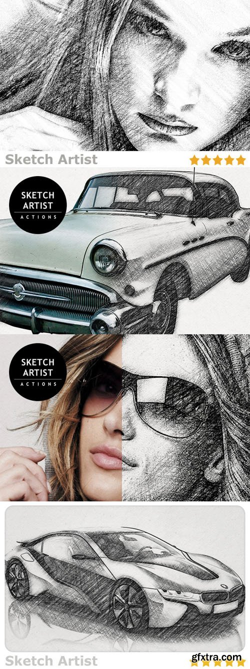 CreativeMarket - Sketch Artist - Photo2 Sketch Action 10137