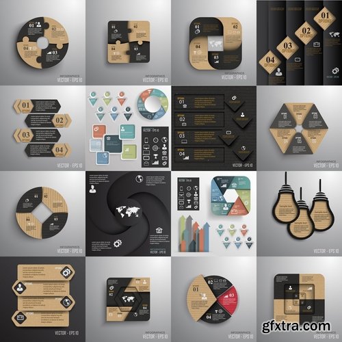 Infographic Design Elements in vector set from stock #87 - 25 Eps