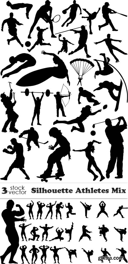 Vectors - Silhouette Athletes Mix
