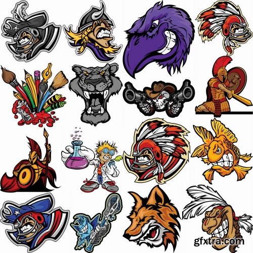 Funny cartoon characters in vector from stock #6 - 25 Eps