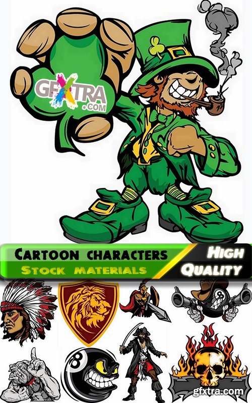 Funny cartoon characters in vector from stock #6 - 25 Eps