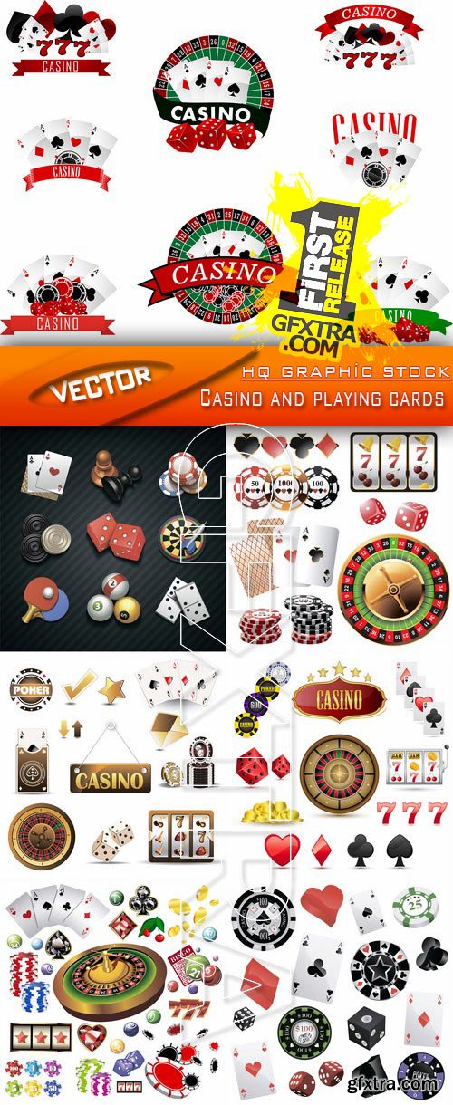Stock Vector - Casino and playing cards