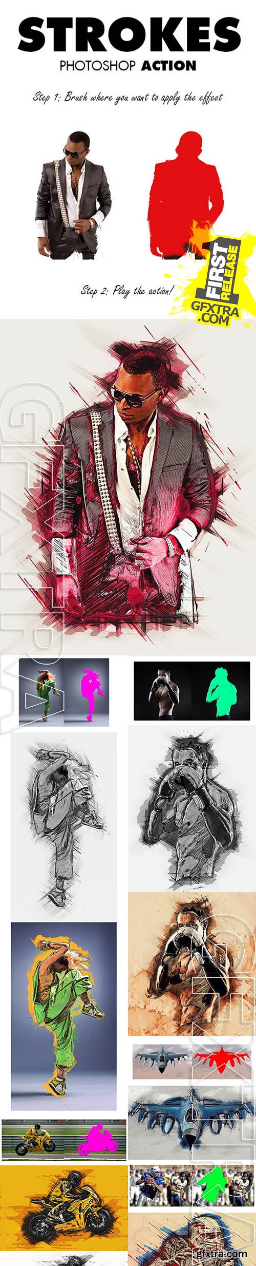 Strokes Photoshop Action - Graphicriver 9150822