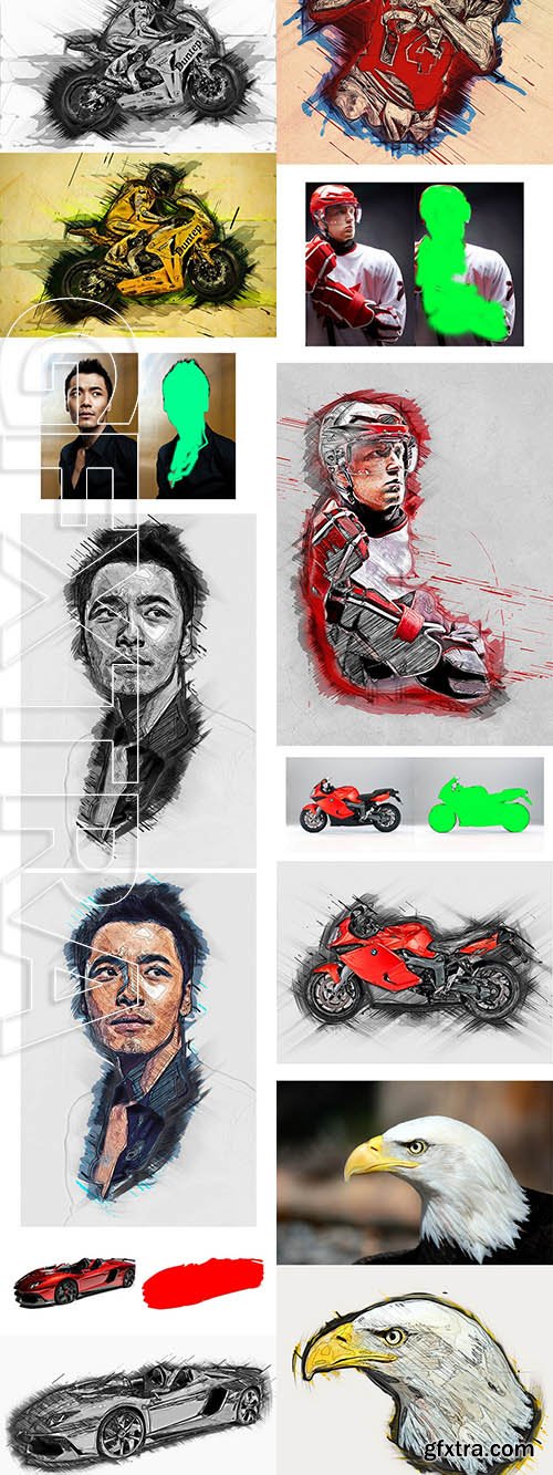Strokes Photoshop Action - Graphicriver 9150822