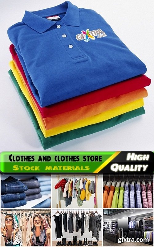 Different clothes and clothes store interior Stock images - 25 HQ Jpg