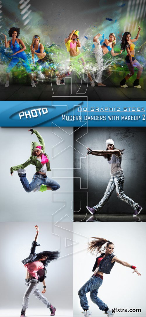 Stock Photo - Modern dancers with makeup 2