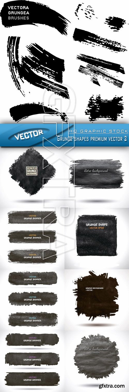 Stock Vector - Grunge shapes premium vector 2