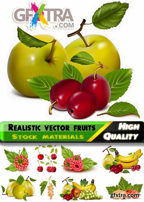 Realistic vector fruits from stock - 25 Eps