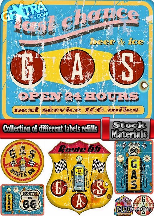 Collection of different labels refills 25 Eps