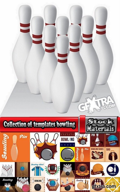 Collection of templates bowling 25 Eps