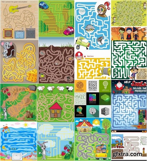 Maze for children in vector from stock - 25 Eps