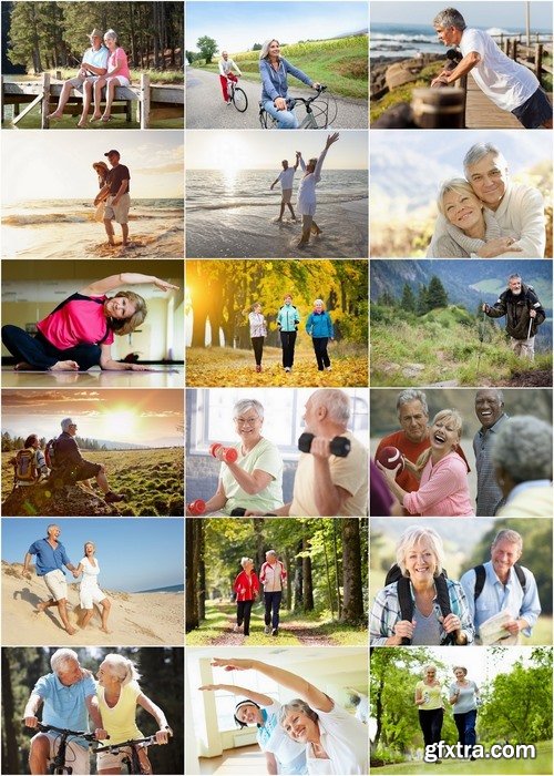 Active seniors and sport old people Stock images - 25 HQ Jpg