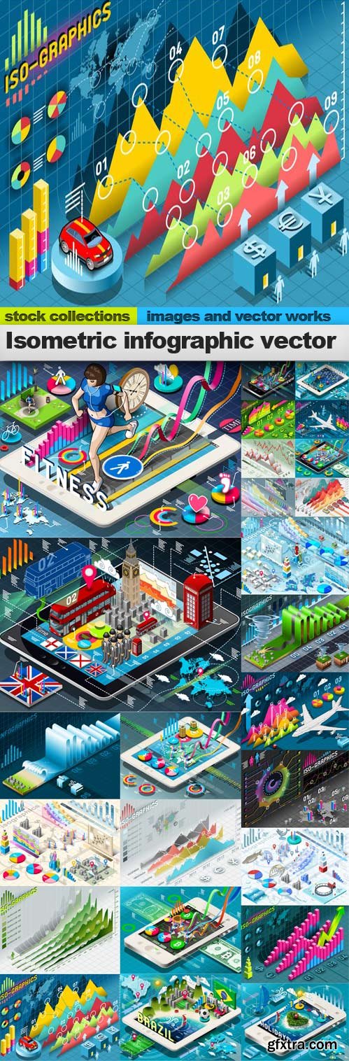 Isometric infographic vector,25 x EPS