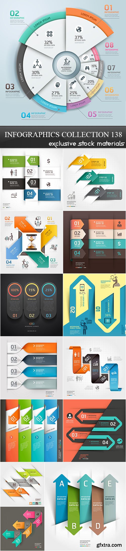 Collection of Infographics Vol.138, 15xEPS