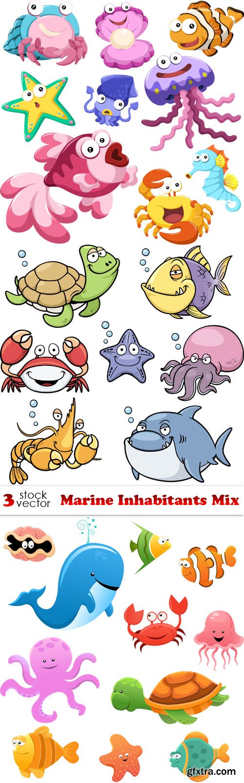 Vectors - Marine Inhabitants Mix