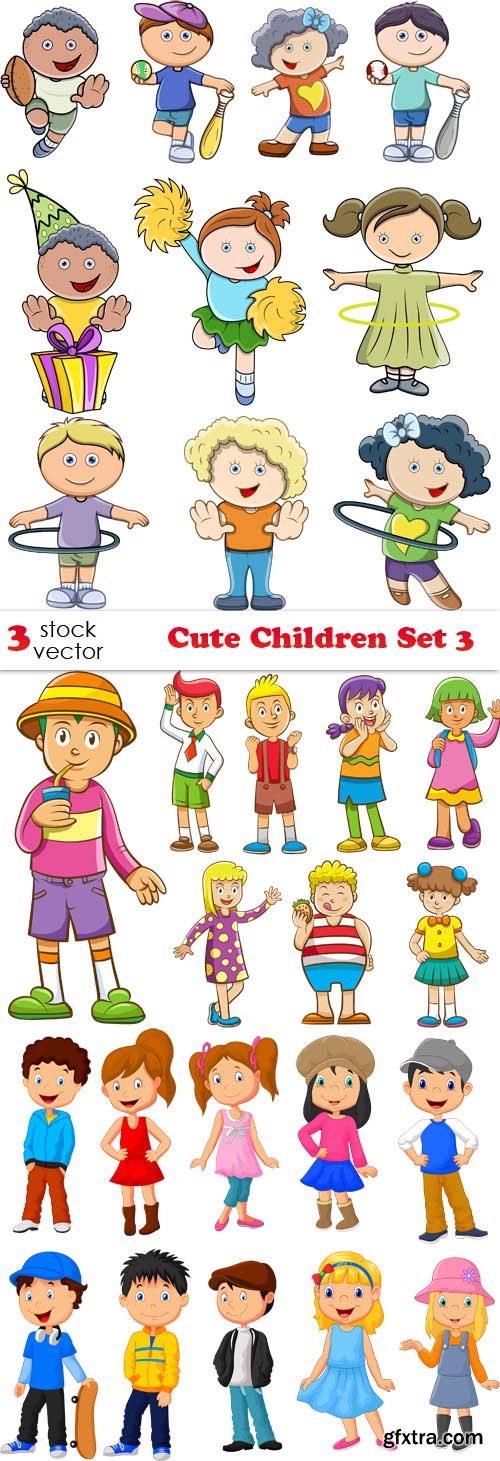 Vectors - Cute Children Set 3