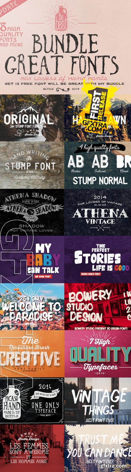 Font Bundle - Creativemarket 74445