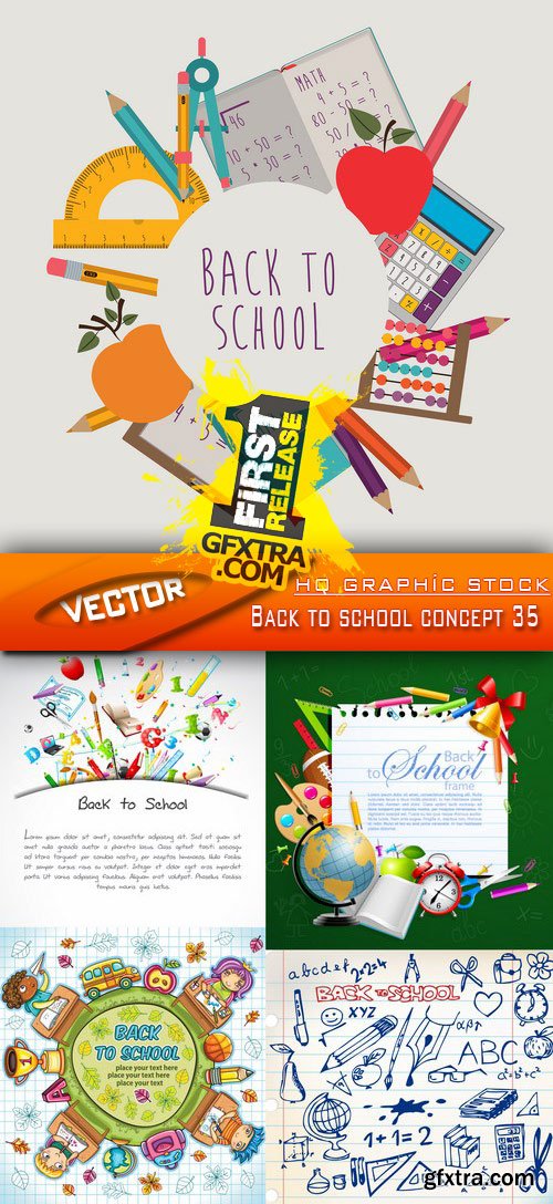 Stock Vector - Back to school concept 35