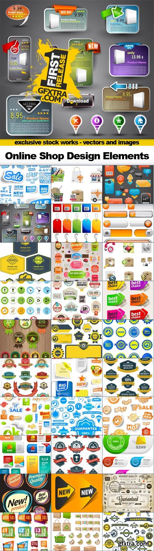 Online Shop Design Elements - 30x EPS