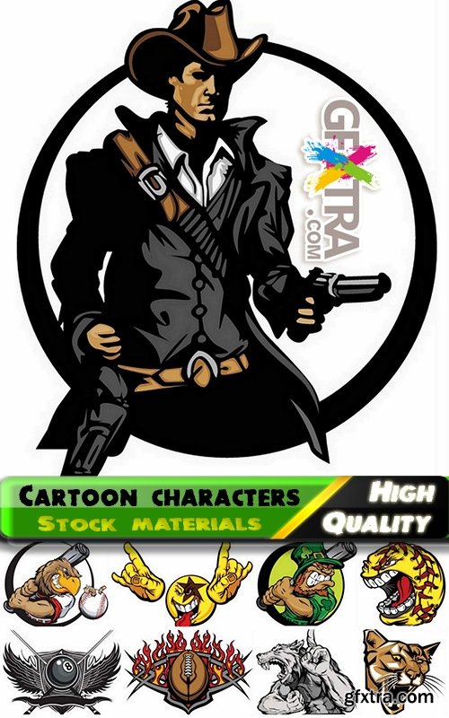 Funny cartoon characters in vector from stock #7 - 25 Eps