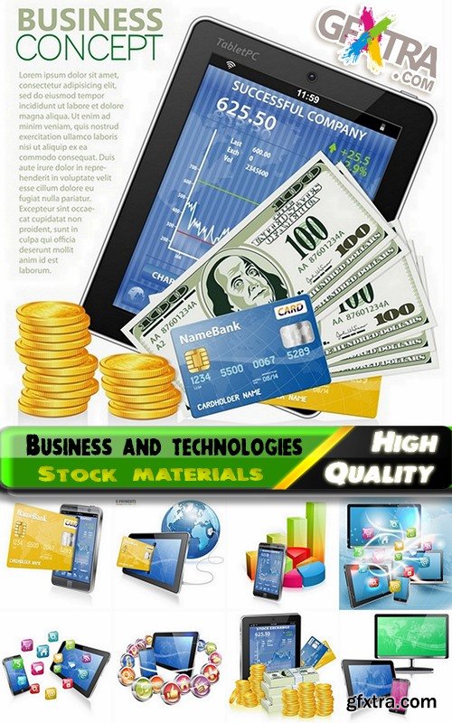 Business and technologies in vector from stock - 25 Eps