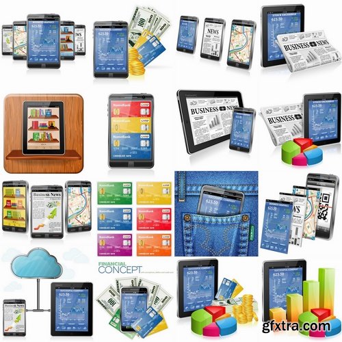 Business and technologies in vector from stock - 25 Eps