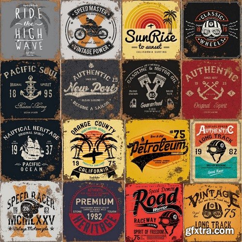 T-shirt prints design in vector from stock #12 - 25 Eps