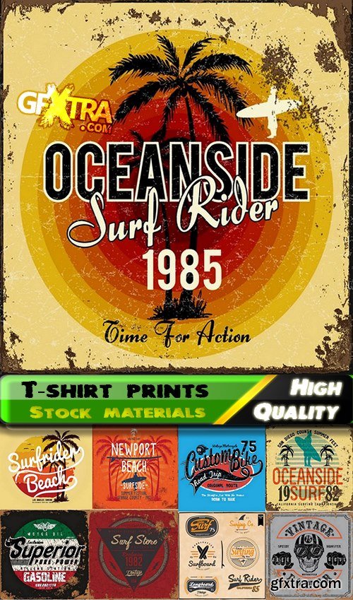 T-shirt prints design in vector from stock #12 - 25 Eps