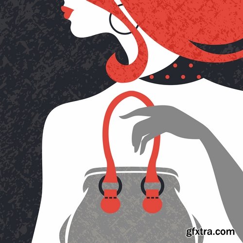 Collection of beautiful girls vector image 25 Eps