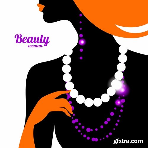 Collection of beautiful girls vector image 25 Eps