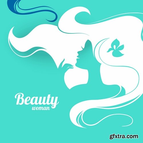 Collection of beautiful girls vector image 25 Eps
