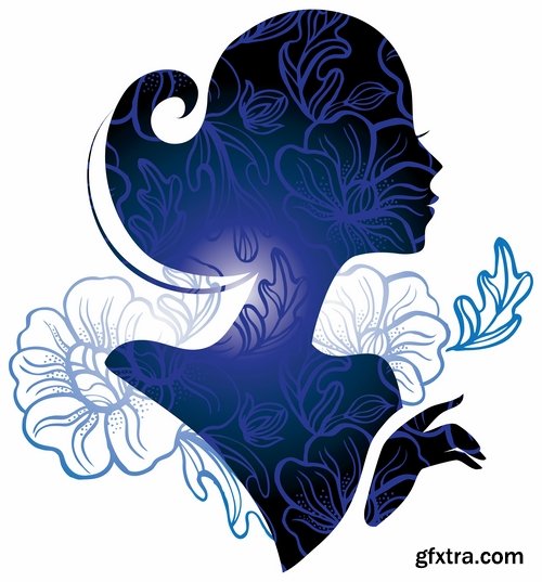 Collection of beautiful girls vector image 25 Eps