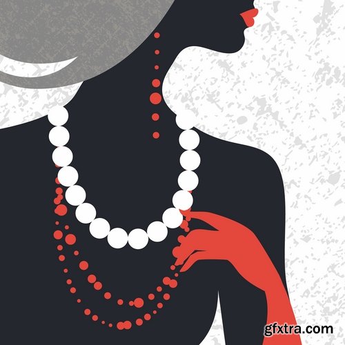 Collection of beautiful girls vector image 25 Eps