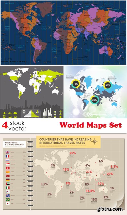 Vectors - World Maps Set