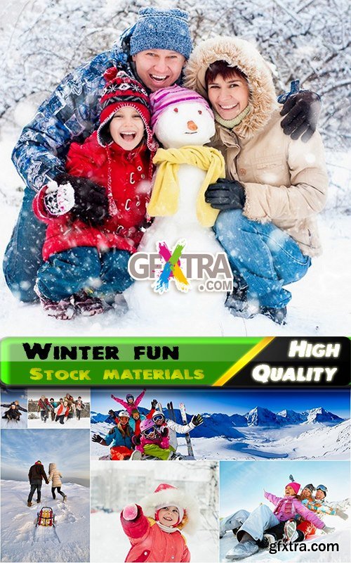 Winter fun and family vacation Stock images - 25 HQ Jpg