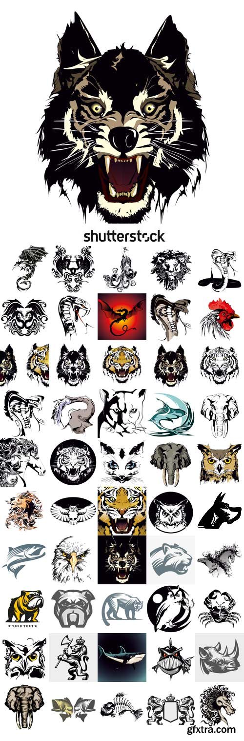 Shutterstock - Vector drawings of tattoos
