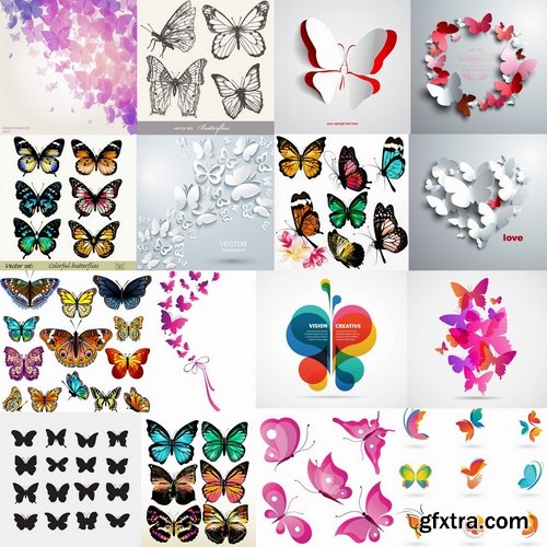 Colorful butterfly in vector from stock - 25 Eps