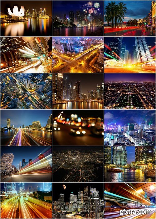 Night lights city Stock images - 25 HQ Jpg
