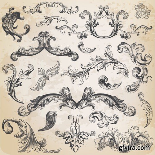 Vintage VEctor Elements - 30x EPS