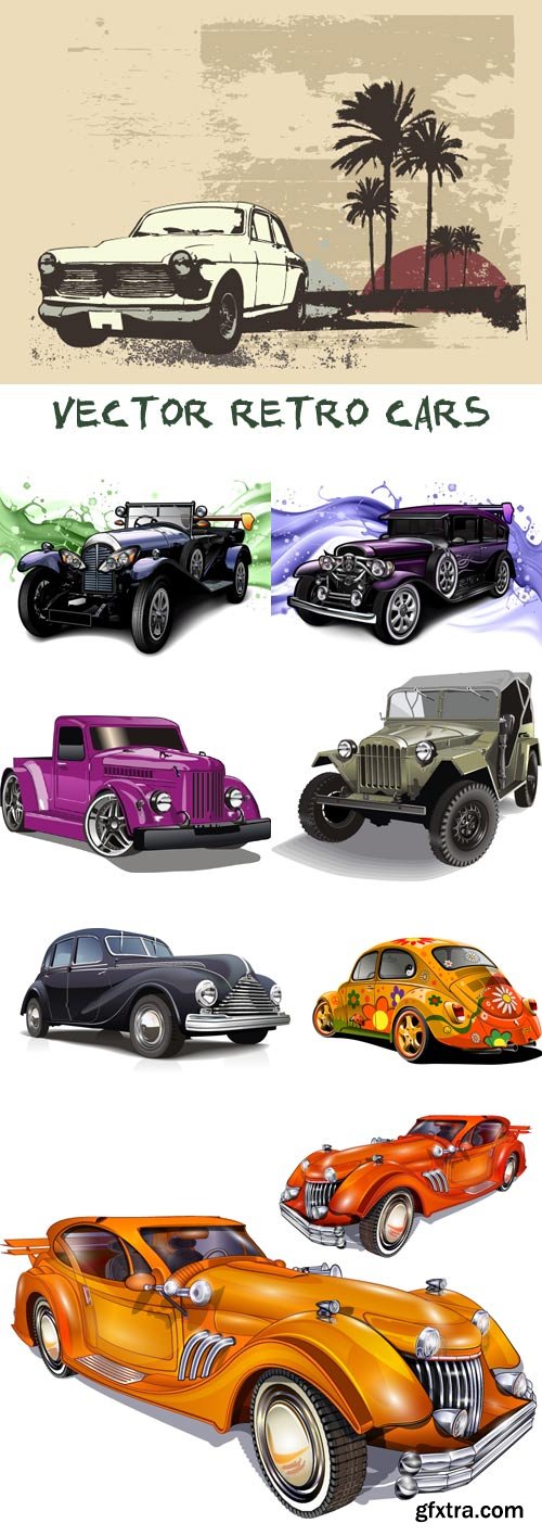 Vector retro cars Vector retro cars