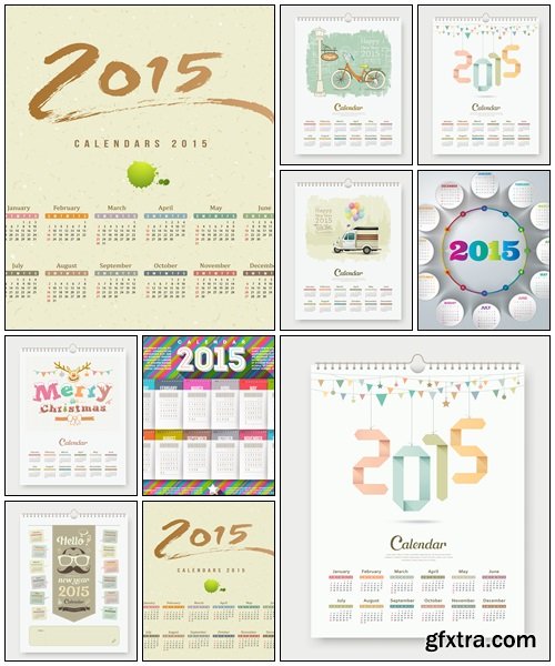 Calendar 2015, part 8 - vector stock Calendar 2015, part 8 - vector stock