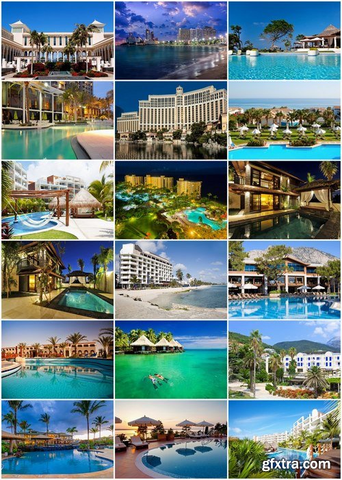 Exteriors of resort hotels Stock images - 25 HQ Jpg