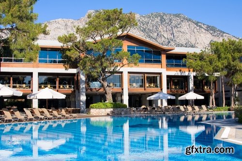 Exteriors of resort hotels Stock images - 25 HQ Jpg