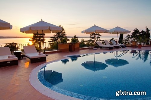 Exteriors of resort hotels Stock images - 25 HQ Jpg