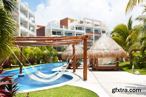 Exteriors of resort hotels Stock images - 25 HQ Jpg