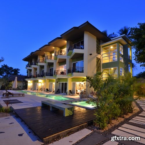 Exteriors of resort hotels Stock images - 25 HQ Jpg