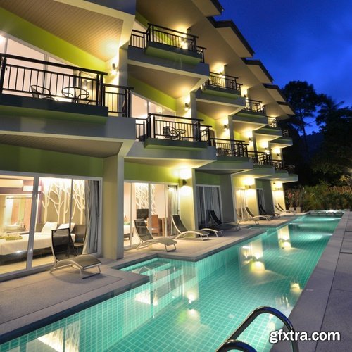 Exteriors of resort hotels Stock images - 25 HQ Jpg